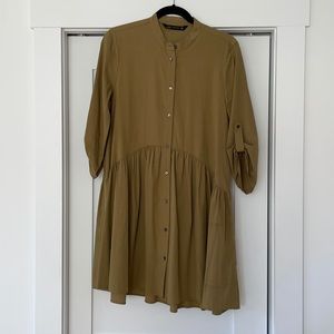 Zara midi olive green dress